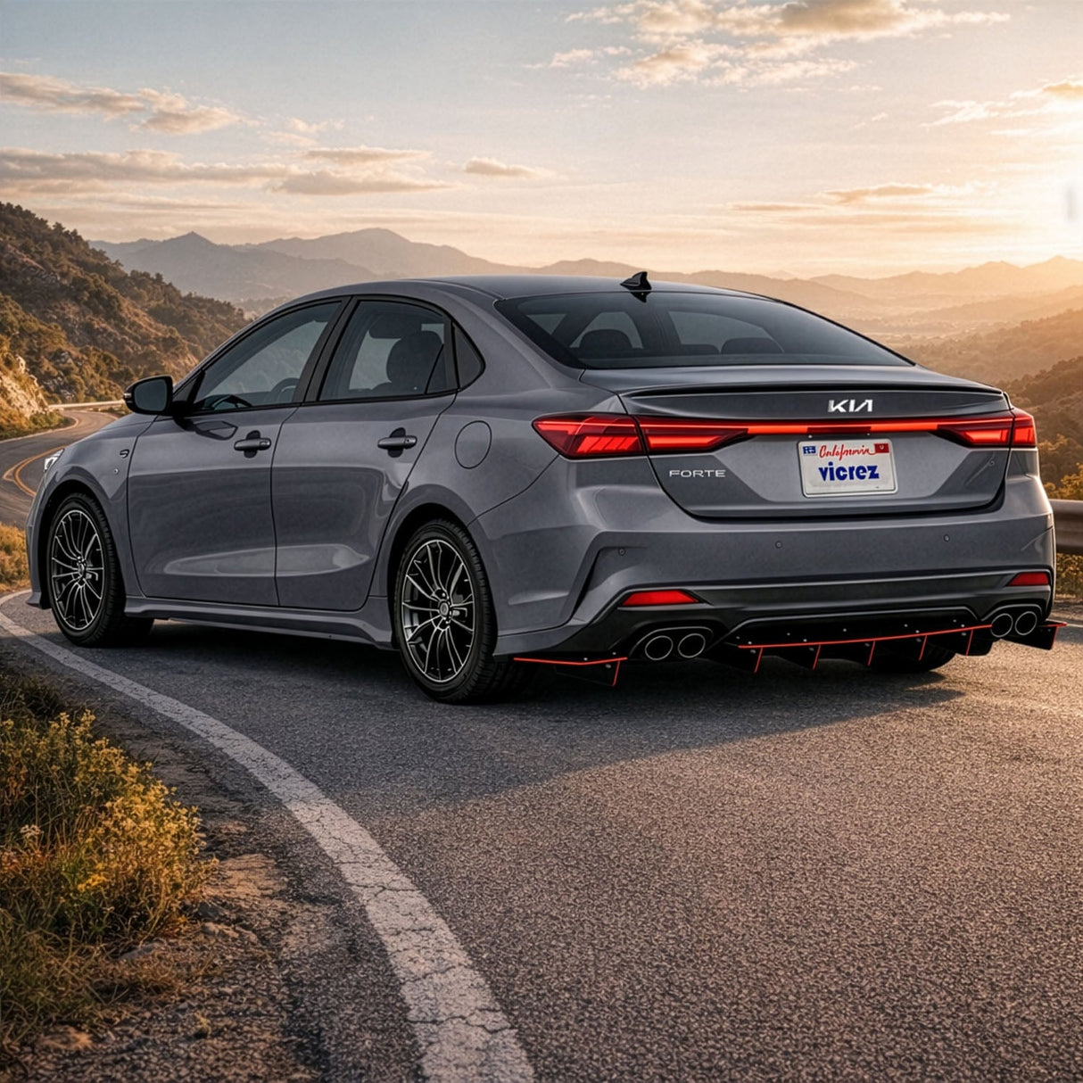2019-2024 Kia Forte Jesky VR5 Style Rear Diffuser - Vicrez