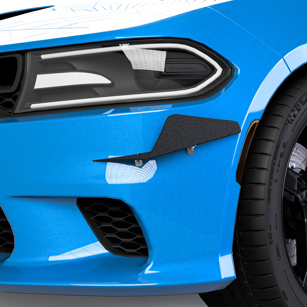 2015-2023 Dodge Charger SRT L2R Style Front Bumper Canards - Vicrez