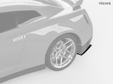 2007-2019 Nissan GTR LV Style Rear Bumper Side Splitters - Vicrez