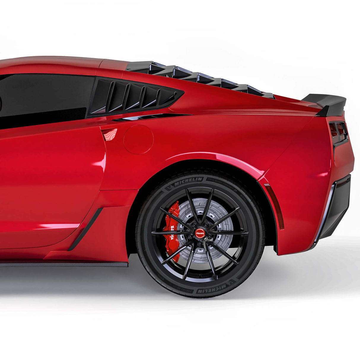 2014-2019 Chevrolet Corvette C7 LV Style Rear & Quarter Window Louvers - Vicrez