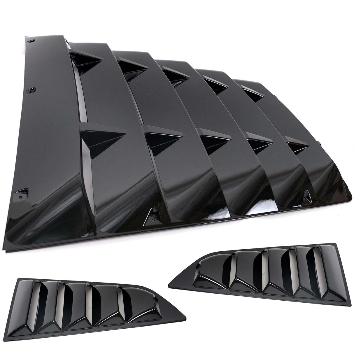2014-2019 Chevrolet Corvette C7 LV Style Rear & Quarter Window Louvers - Vicrez