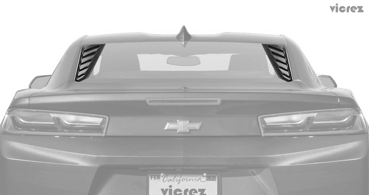 2016-2024 Chevrolet Camaro LV Style Rear Side Window Louvers - Vicrez