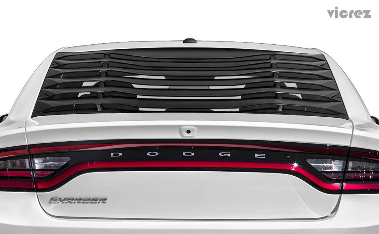 2011-2023 Dodge Charger LV Style Rear Window Louvers - Vicrez
