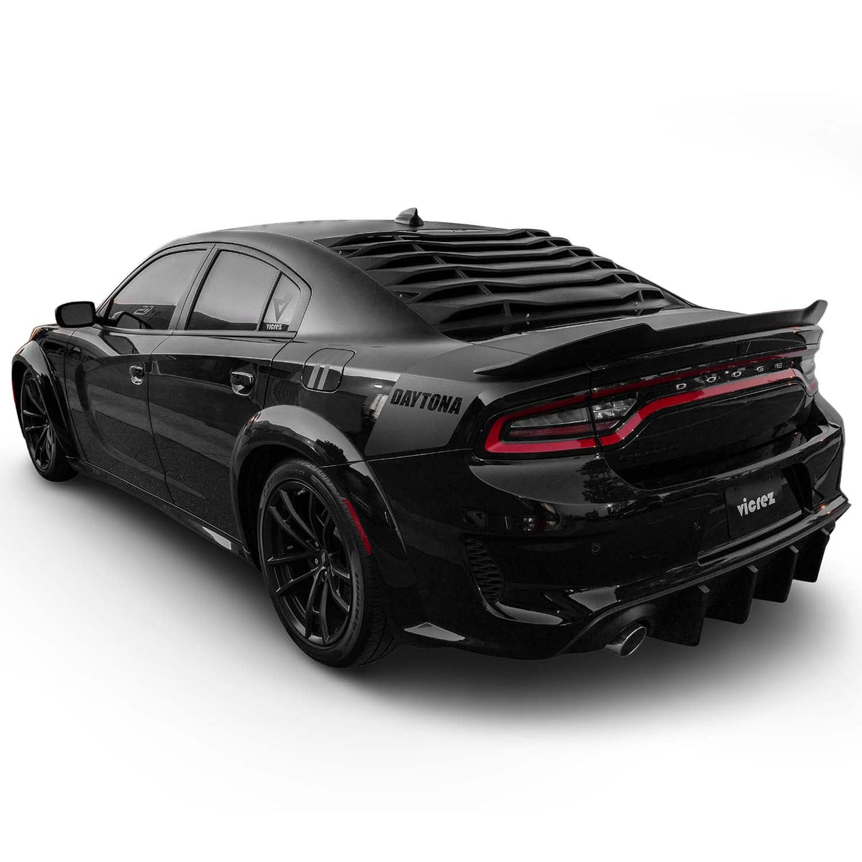 2011-2023 Dodge Charger LV Style Rear + Quarter Window Louvers - Vicrez