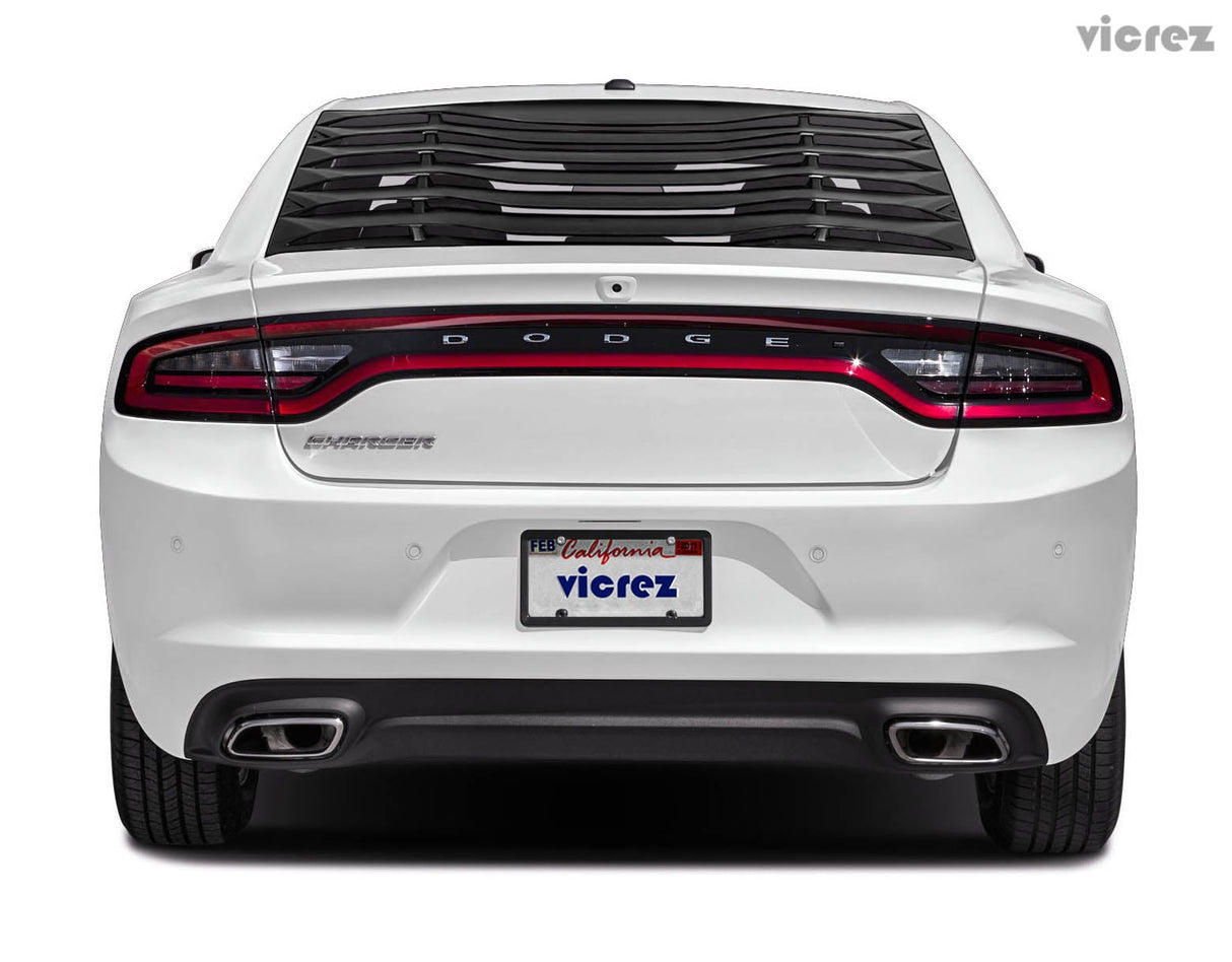 2011-2023 Dodge Charger LV Style Rear + Quarter Window Louvers - Vicrez