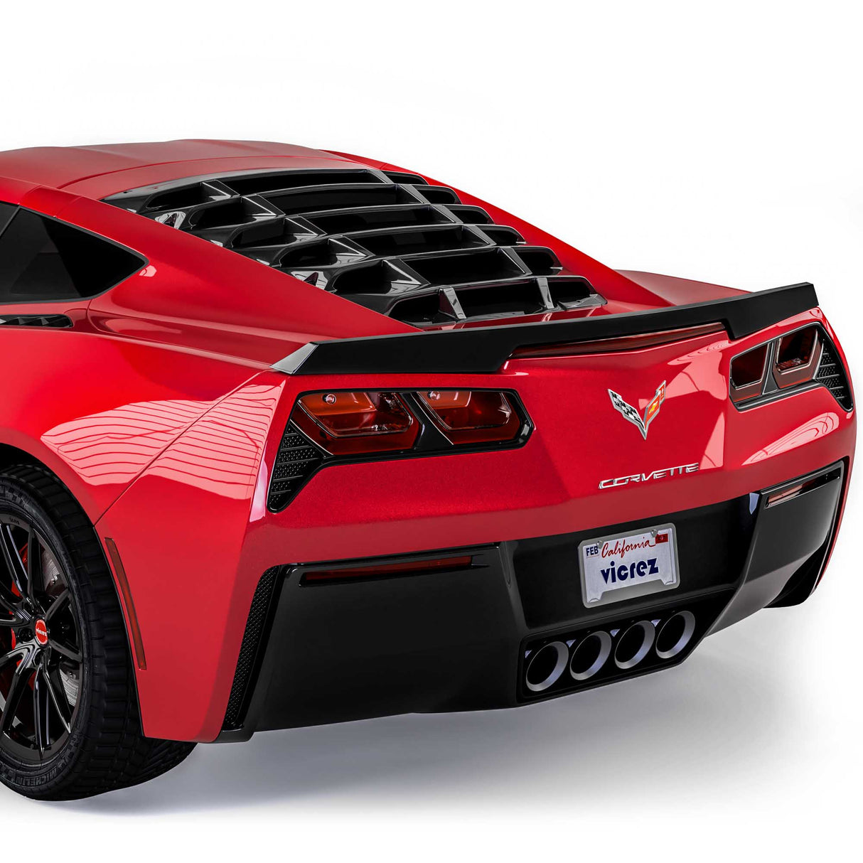 2014-2019 Chevrolet Corvette C7 LV Style Rear Window Louvers - Vicrez