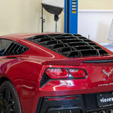 2014-2019 Chevrolet Corvette C7 LV Style Rear Window Louvers - Vicrez