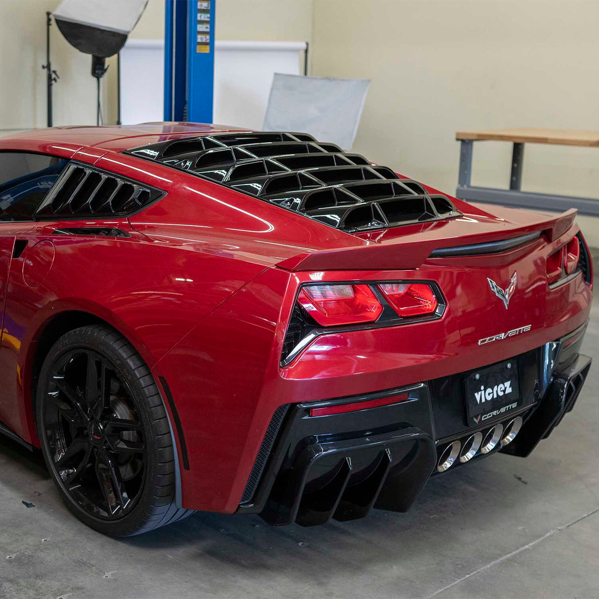 2014-2019 Chevrolet Corvette C7 LV Style Rear Window Louvers - Vicrez