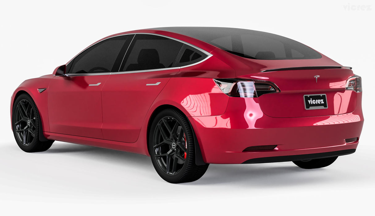 2017-2020 Tesla Model 3 Mud Flaps Front and Rear Set - Vicrez