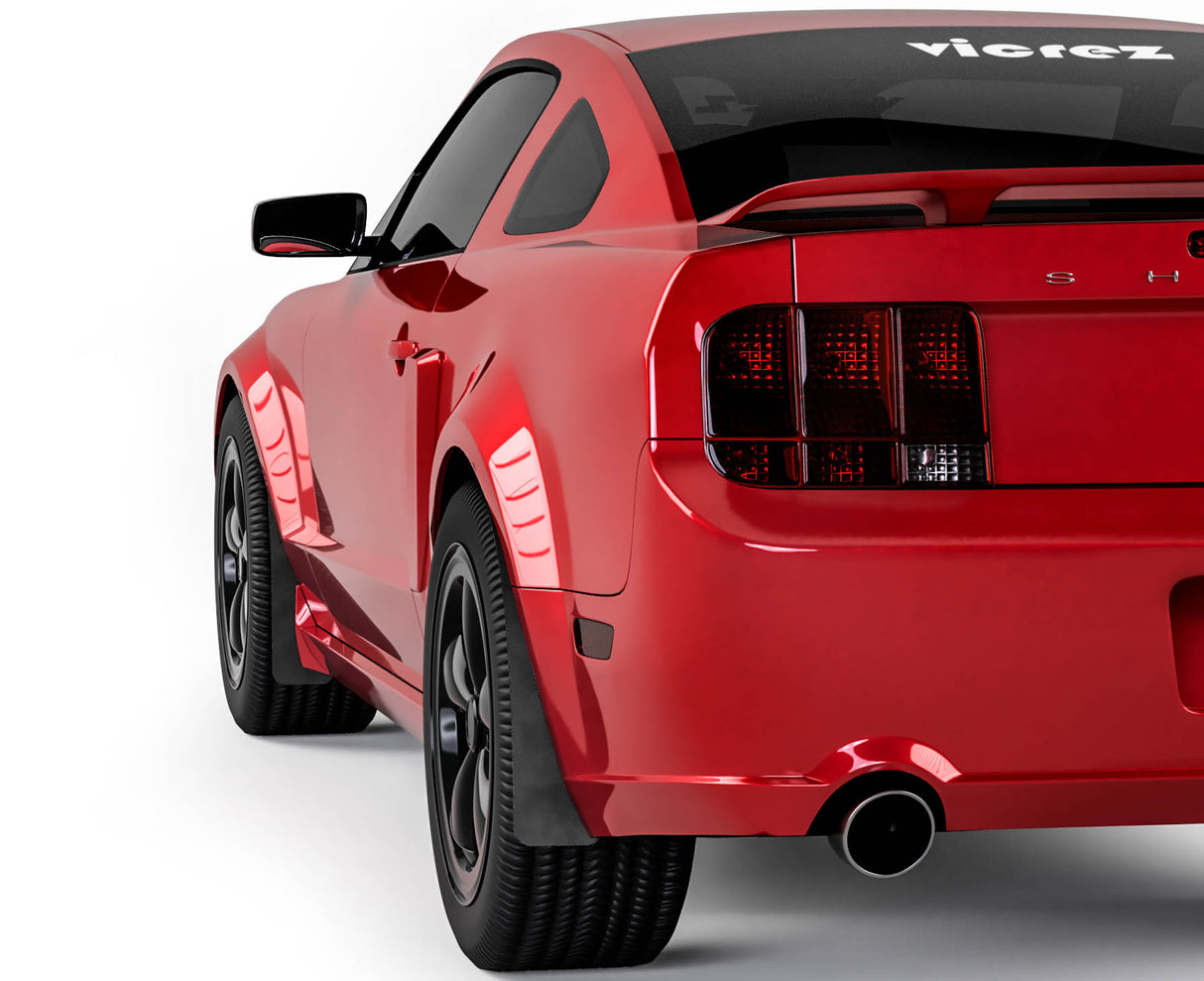 2005-2009 Ford Mustang Mud Flaps Front and Rear - Vicrez