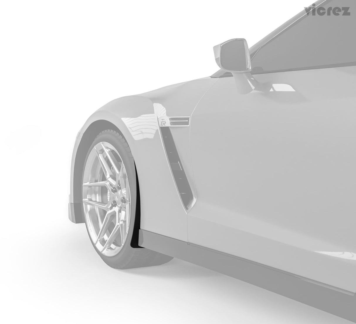 2007-2019 Nissan GTR R35 Front and Rear Mud Flaps - Vicrez