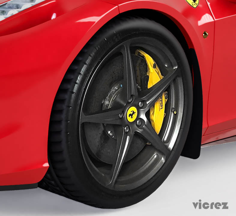 2009-2015 Ferrari 458 Front Mud Flaps - Vicrez