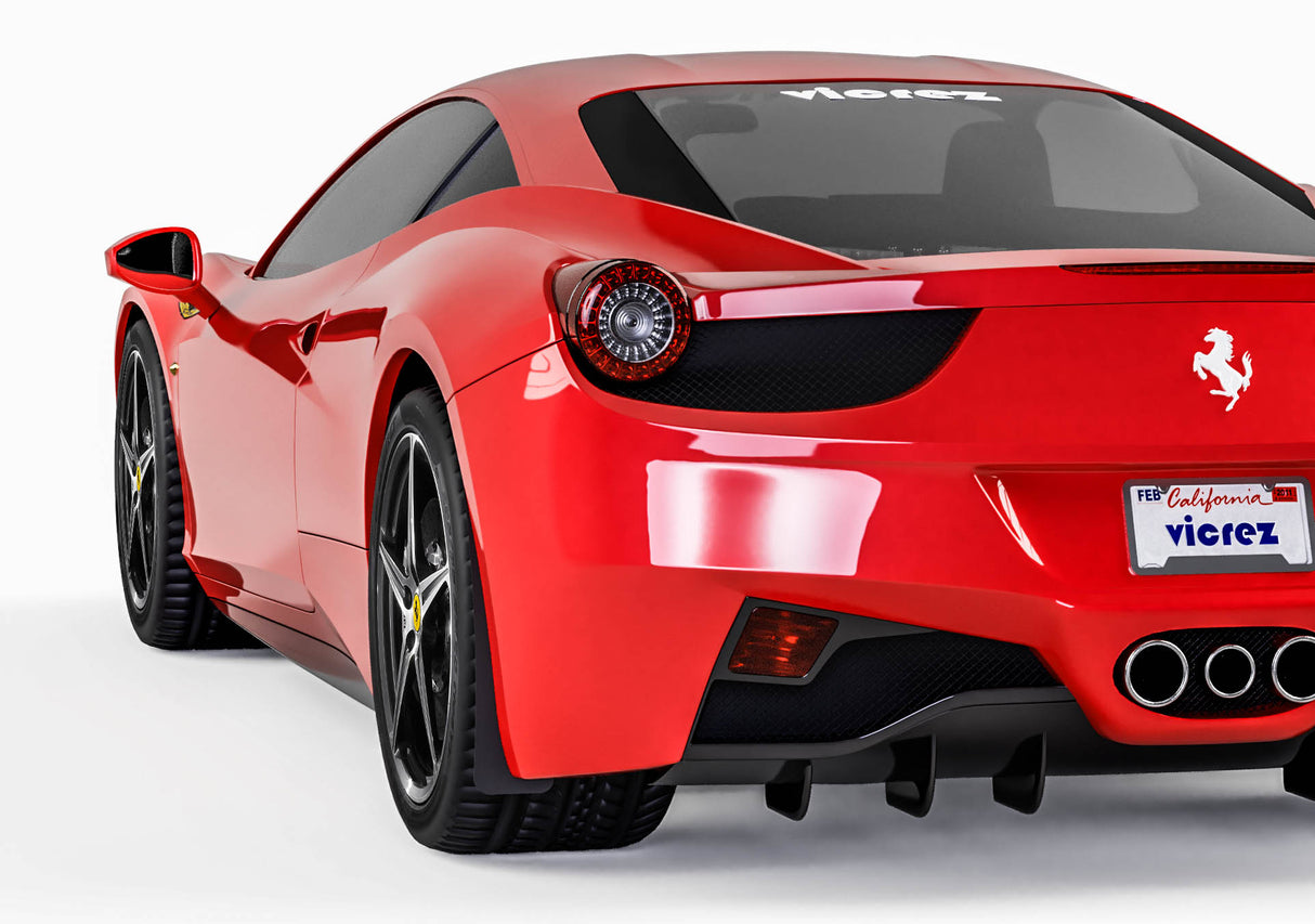 2009-2015 Ferrari 458 Rear Mud Flaps - Vicrez