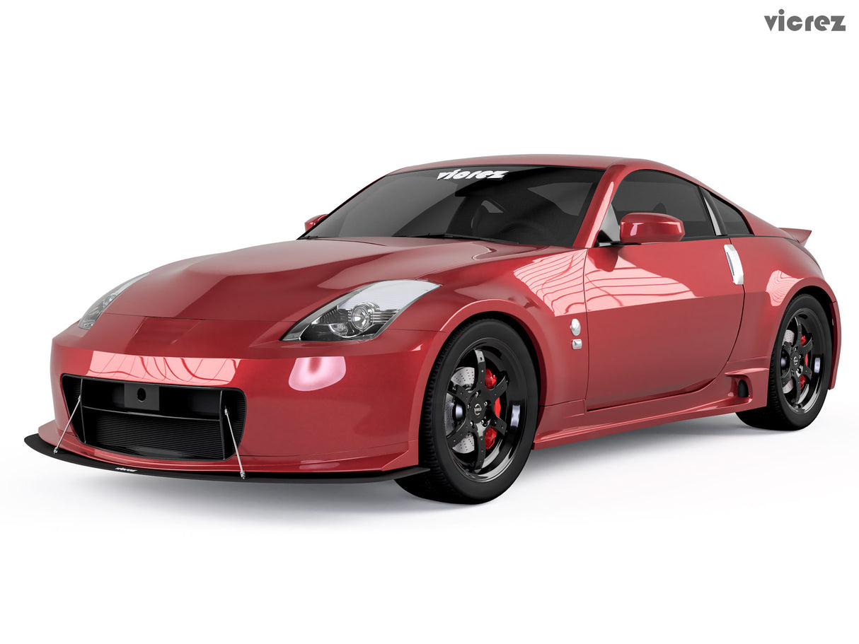 2003-2008 Nissan 350Z Nismo V2 Style Front Bumper Lip Splitter - Vicrez