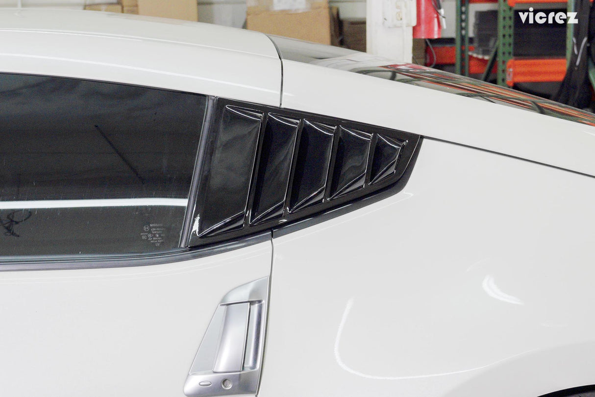 2009-2020 Nissan 370Z LV Style Quarter Window Louvers - Vicrez