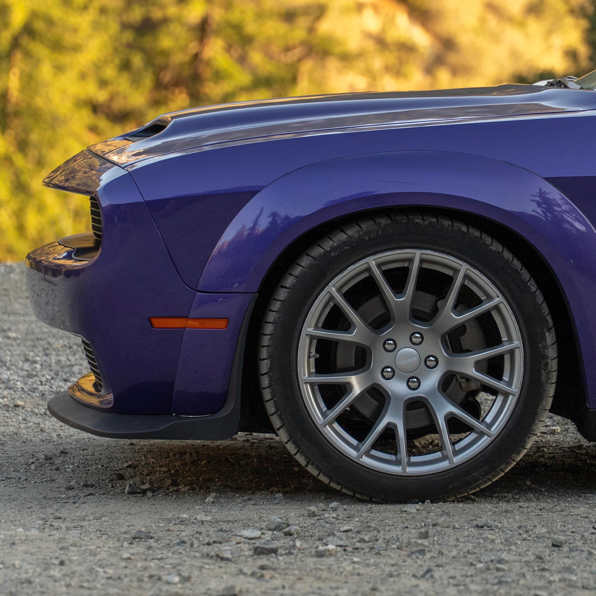 20x11 Hellcat Style Widebody Matte Silver Wheels & Tire Package - Vicrez
