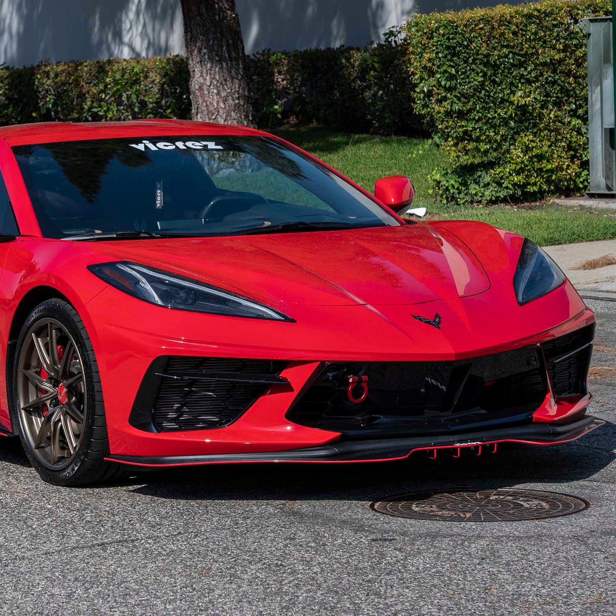 2020-2026 Chevrolet Corvette C8 R1 Style Front Bumper Lip Splitter - Vicrez