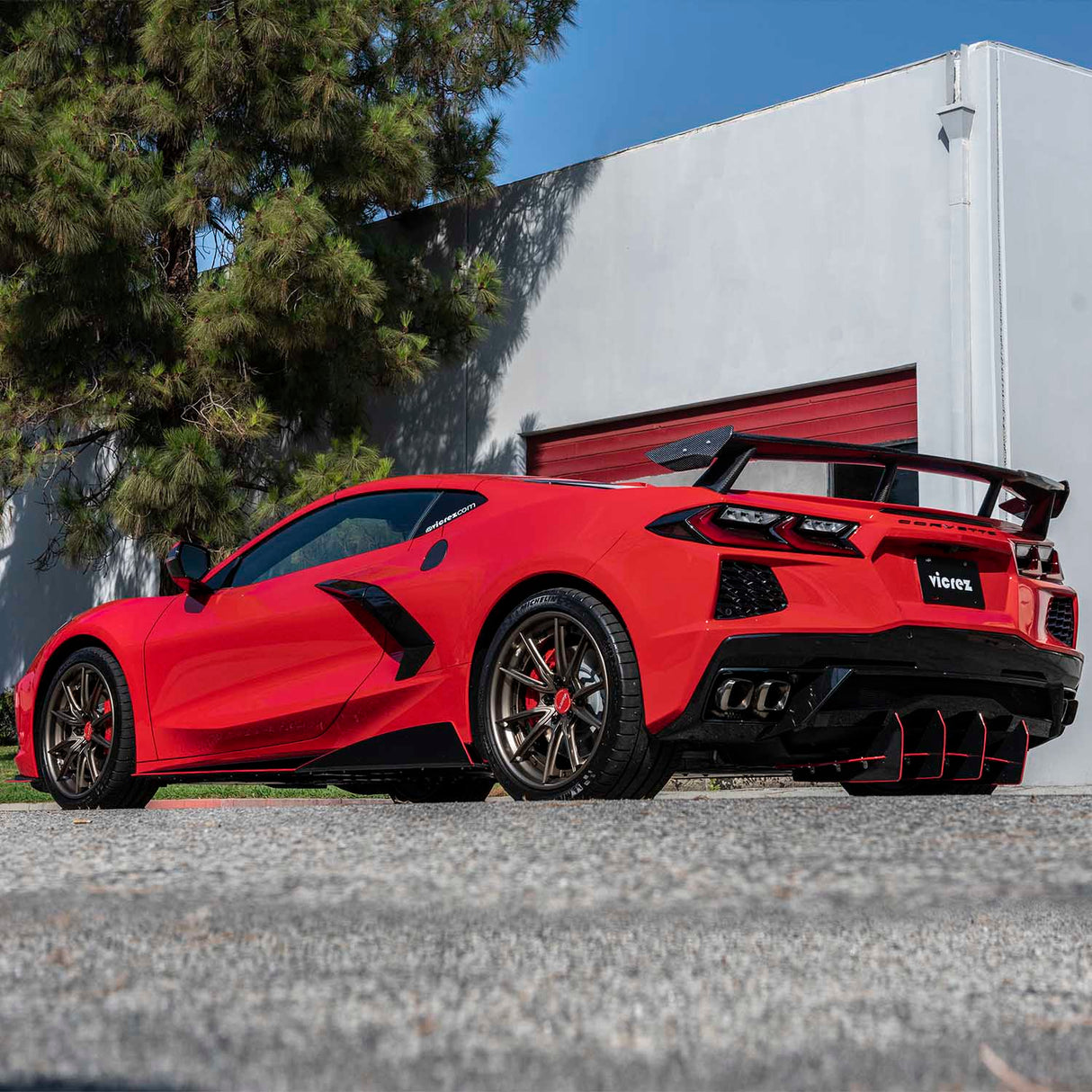 2020-2026 Chevrolet Corvette C8 High Wing Style Rear Spoiler - Vicrez Carbon Fiber