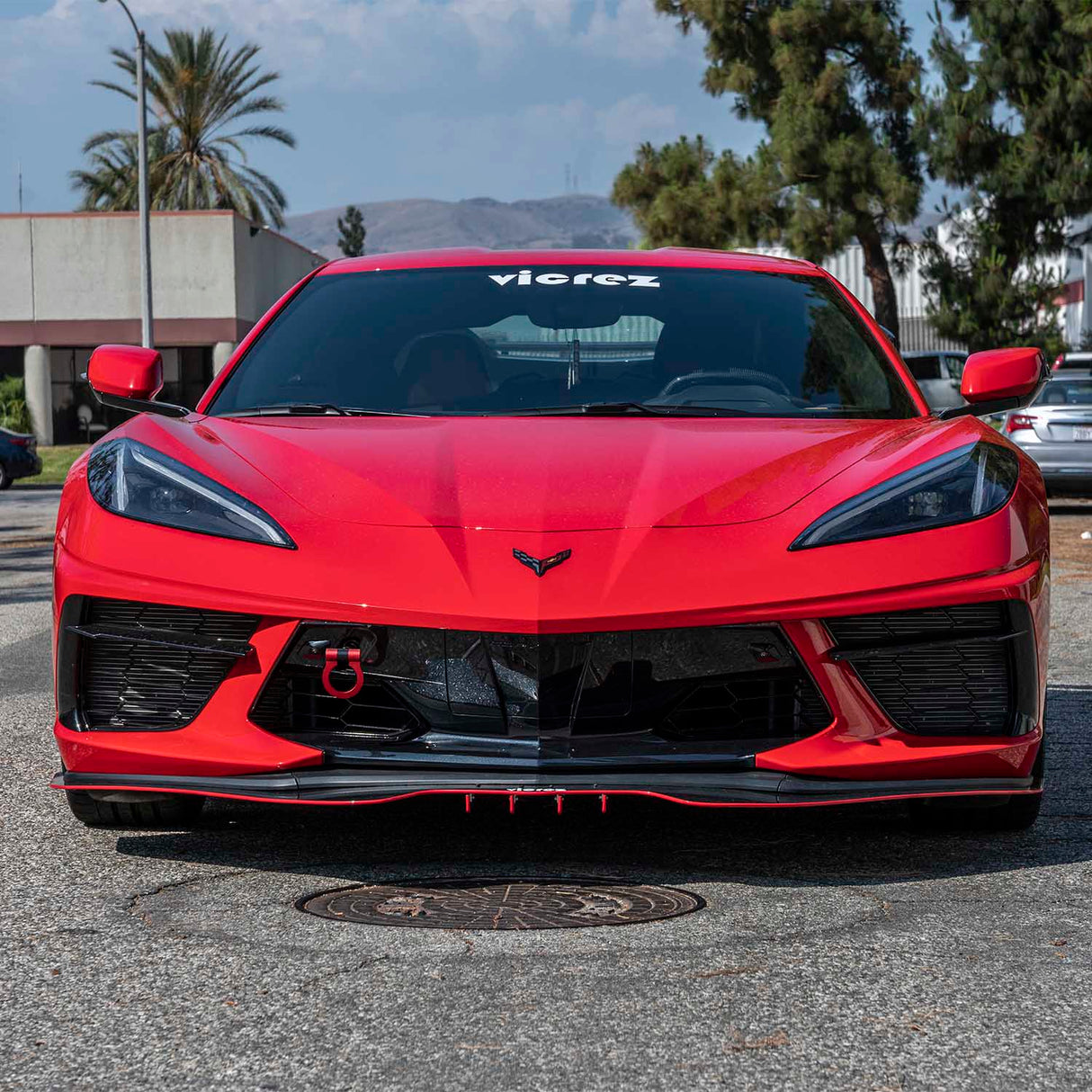2020-2026 Chevrolet Corvette C8 R1 Style Front Bumper Lip Splitter - Vicrez