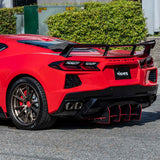 2020-2026 Chevrolet Corvette C8 High Wing Style Rear Spoiler - Vicrez Carbon Fiber