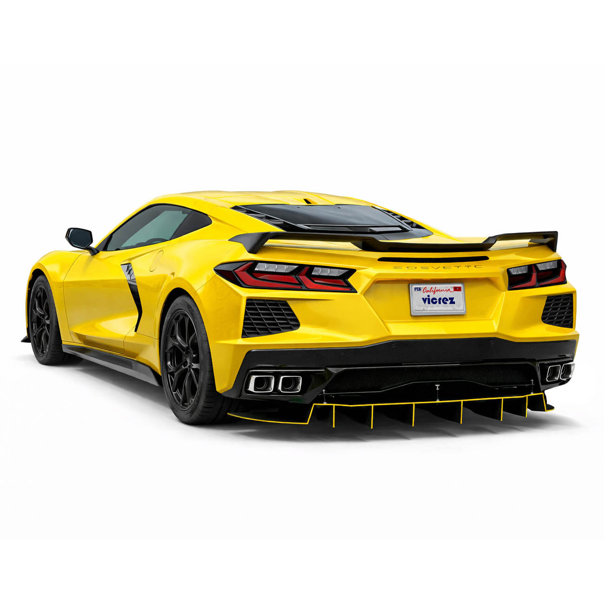 2020-2026 Chevrolet Corvette C8 R1 Style Rear Diffuser - Vicrez