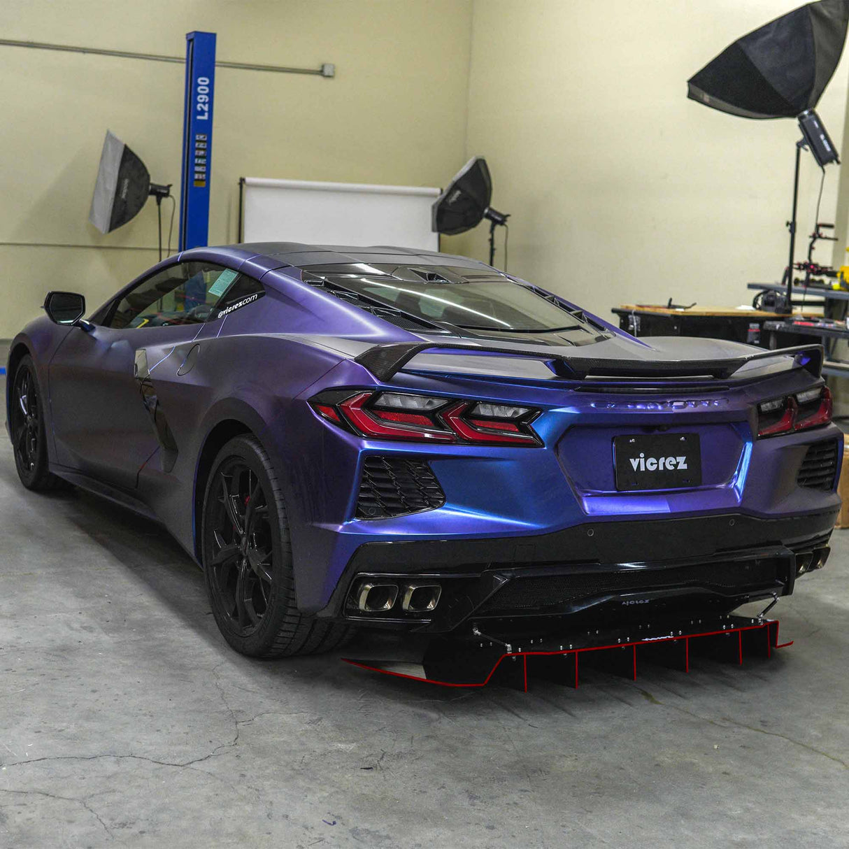2020-2026 Chevrolet Corvette C8 R1 Style Rear Diffuser - Vicrez
