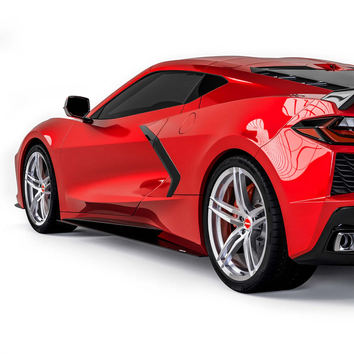 2020-2026 Chevrolet Corvette C8 R1 Style Side Skirt Splitters - Vicrez