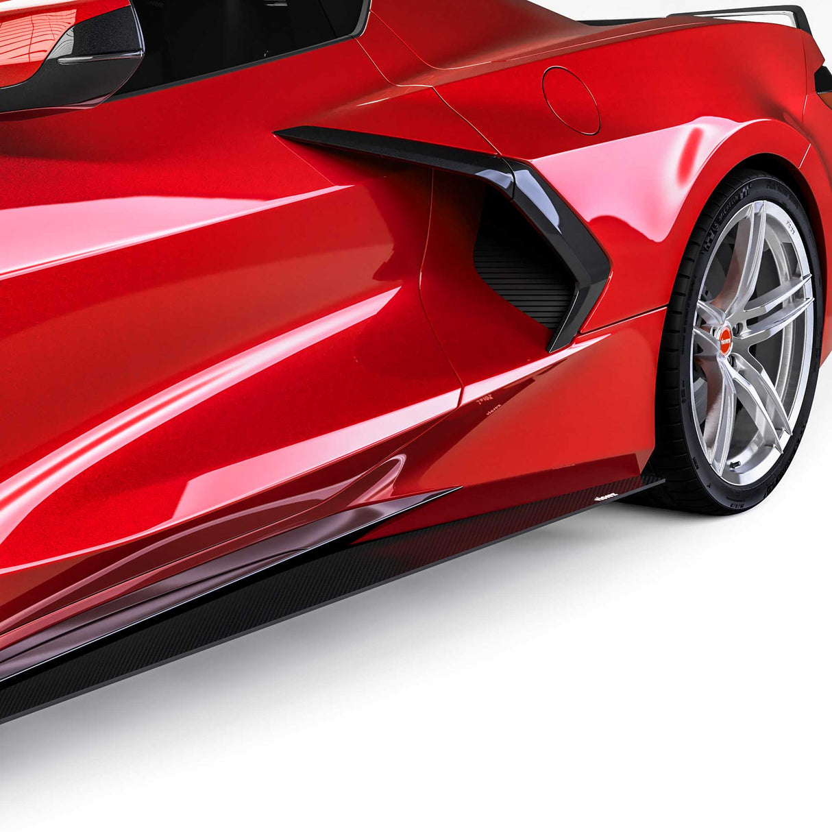 2020-2026 Chevrolet Corvette C8 R1 Style Side Skirt Splitters - Vicrez