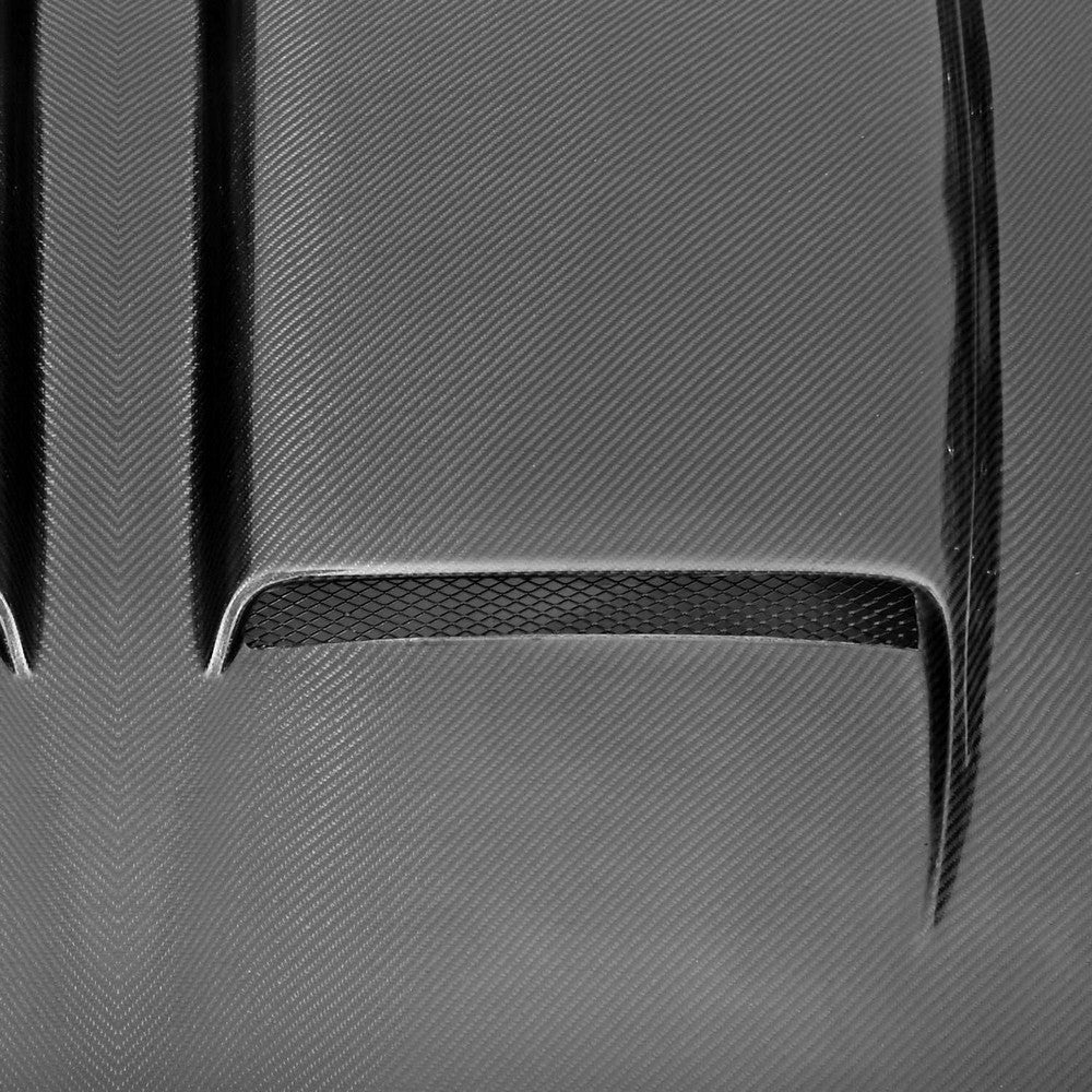 2018-2023 Ford Mustang RE Style Hood - Vicrez Carbon Fiber