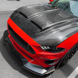 2018-2023 Ford Mustang RE Style Hood - Vicrez Carbon Fiber