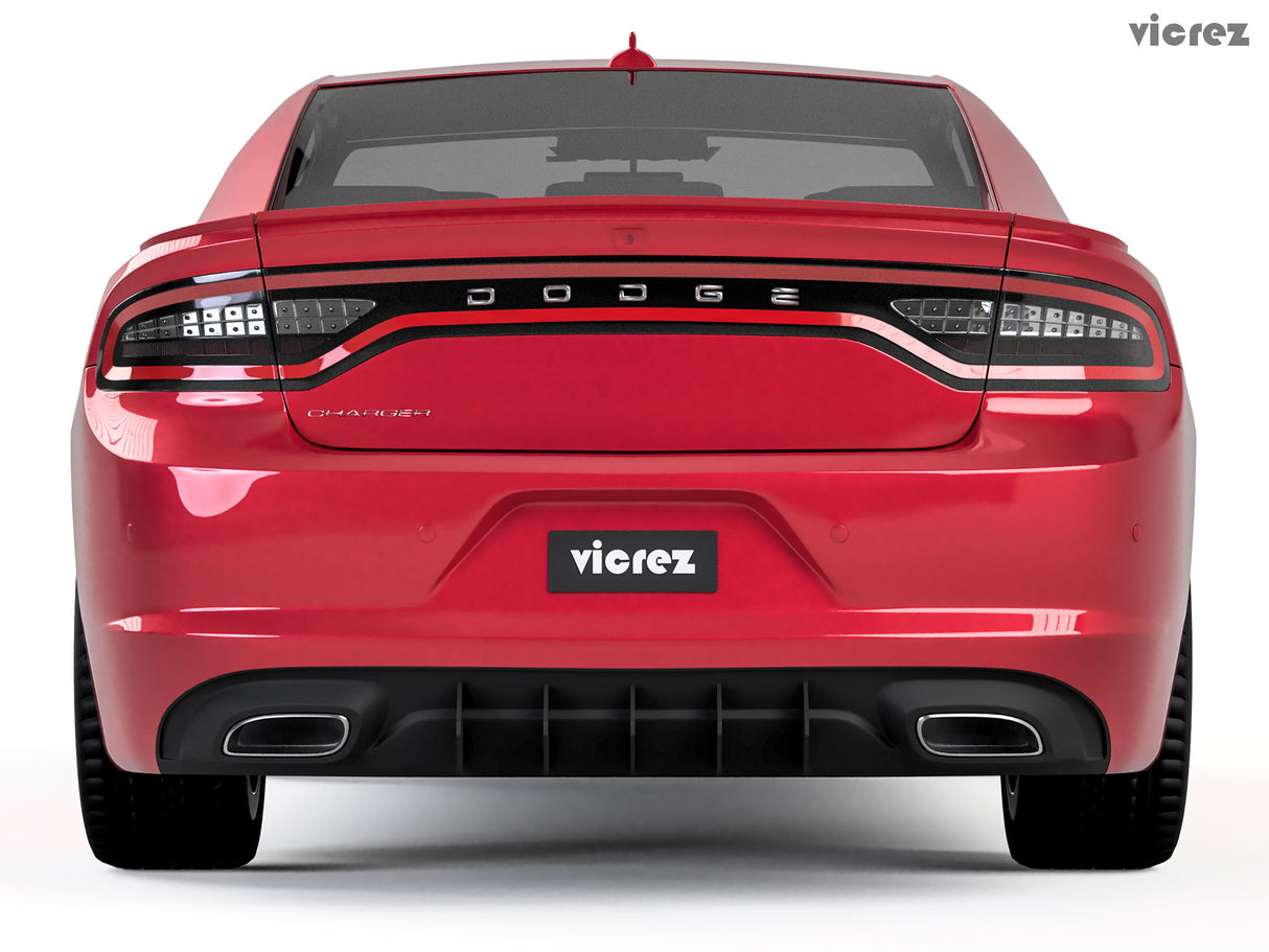 2015-2023 Dodge Charger LV Style Rear Diffuser Add-on - Vicrez