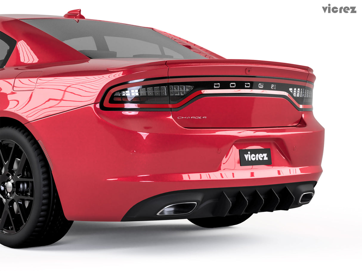 2015-2023 Dodge Charger LV Style Rear Diffuser Add-on - Vicrez