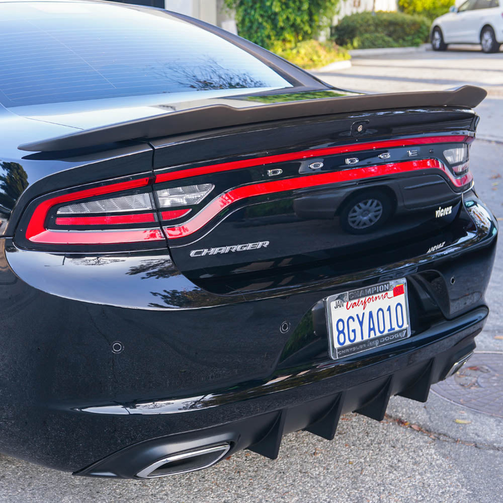 2011-2023 Dodge Charger Hellcat SRT Style Rear Wing Spoiler - Vicrez