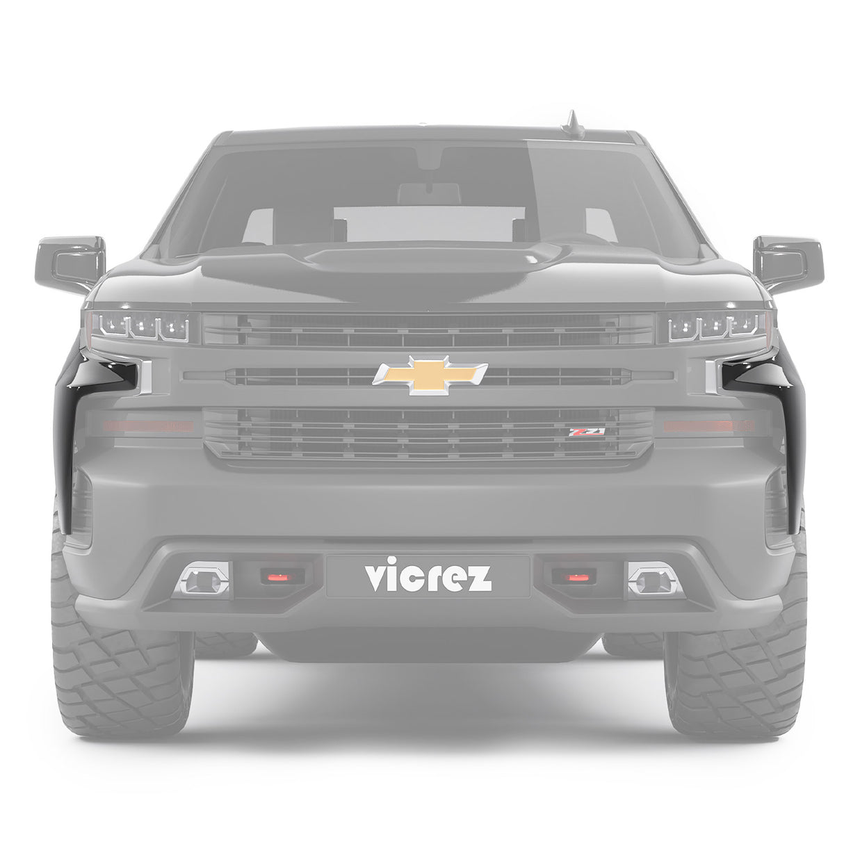 2019-2021 Chevrolet Silverado Front Bumper Outer Filler - Vicrez