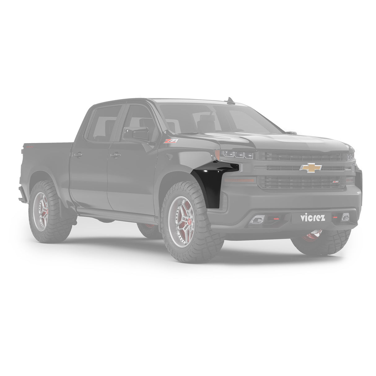 2019-2021 Chevrolet Silverado Front Bumper Outer Filler - Vicrez