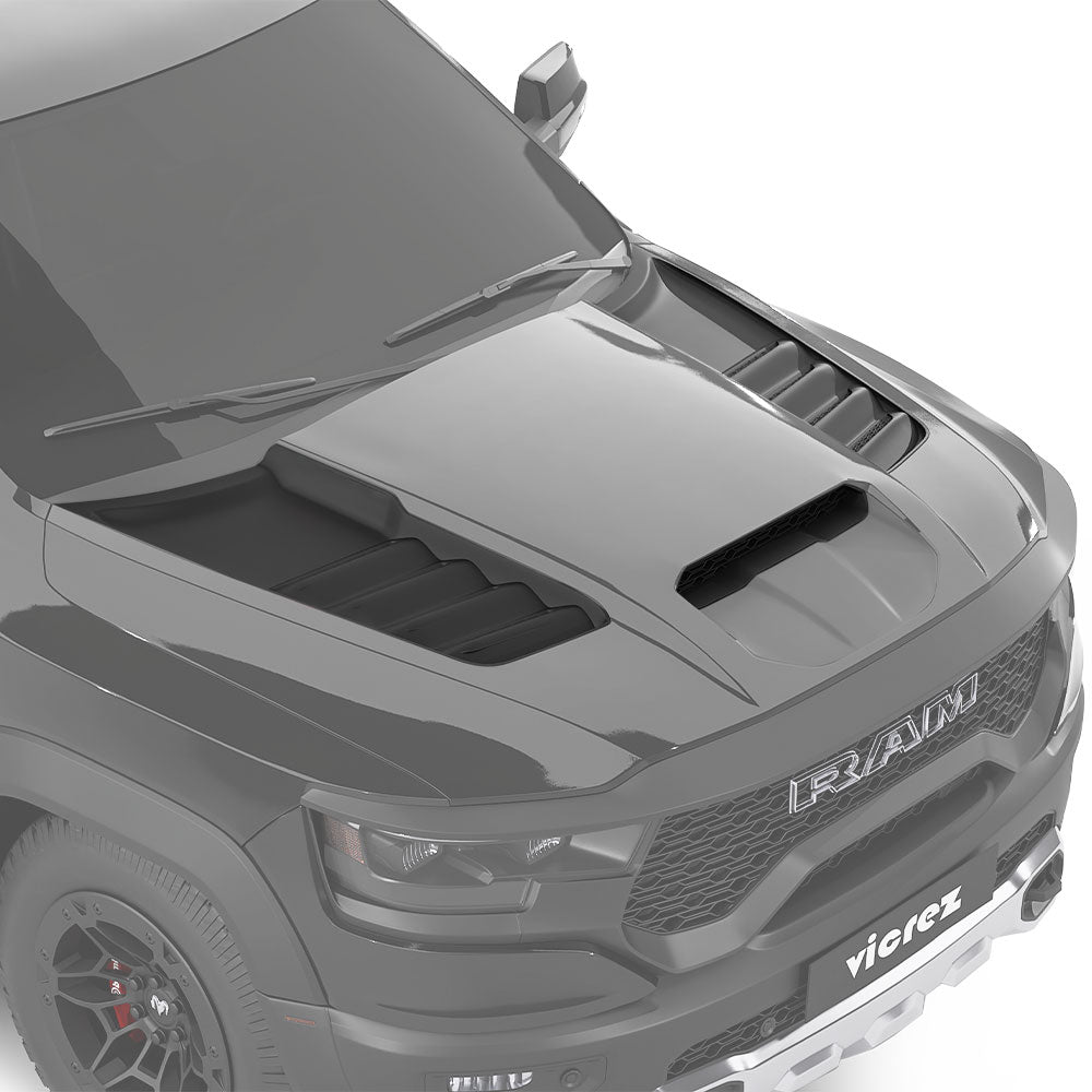 2021-2023 Dodge Ram TRX Style Hood Vent Grilles - Vicrez