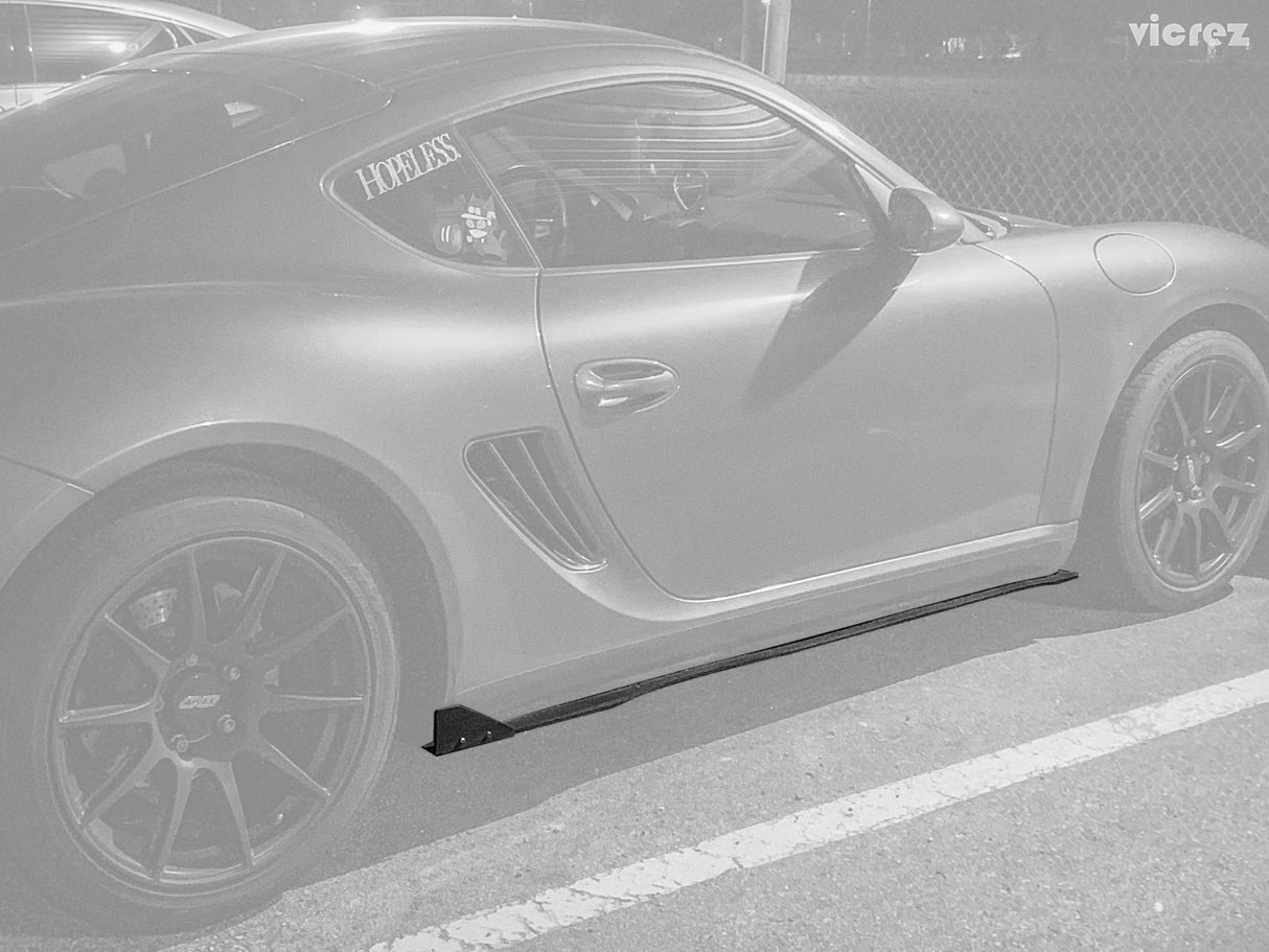 2005-2012 Porsche Cayman/Boxster V3R Style Side Skirt Splitters - Vicrez