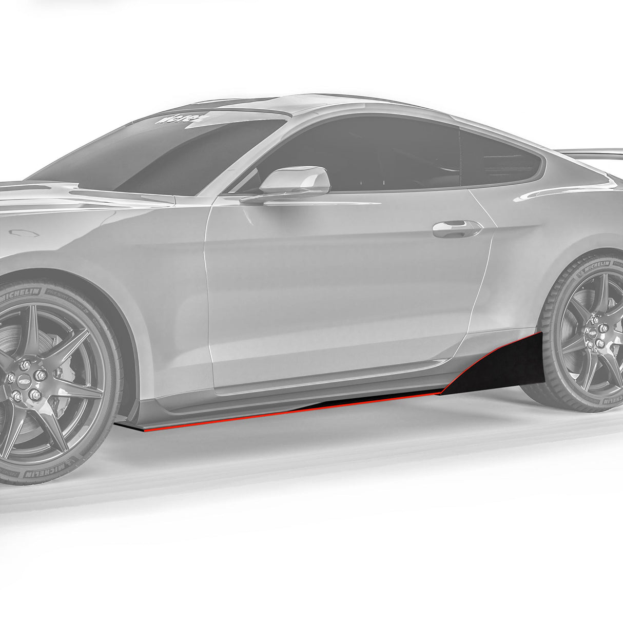 2015-2025 Ford Mustang VZR1 Style Side Skirt Splitters - Vicrez
