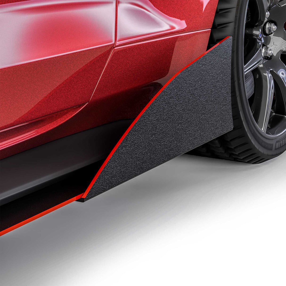 2015-2025 Ford Mustang VZR1 Style Side Skirt Splitters - Vicrez