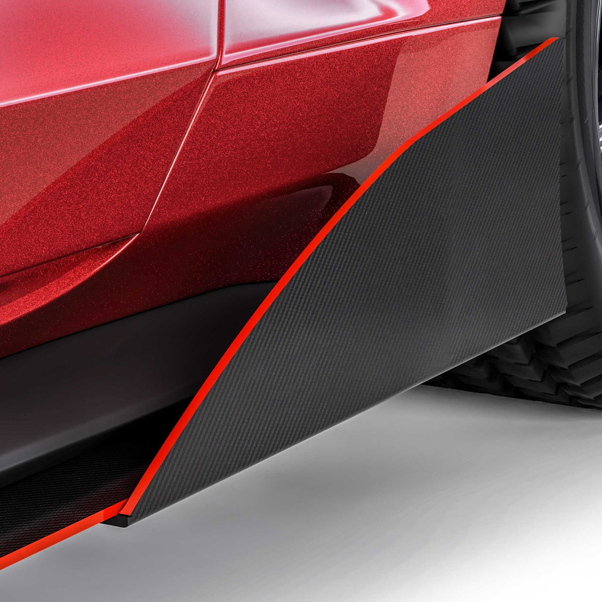 2015-2025 Ford Mustang VZR1 Style Side Skirt Splitters - Vicrez