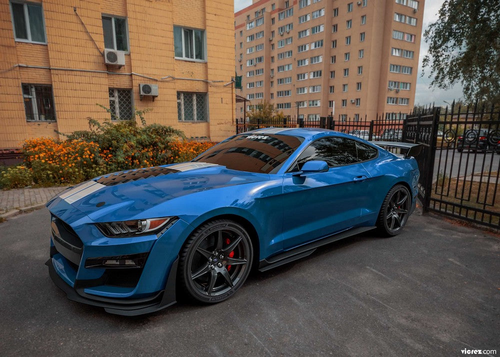 2015-2023 Ford Mustang GT500 Style Side Skirts Rocker Panels - Vicrez