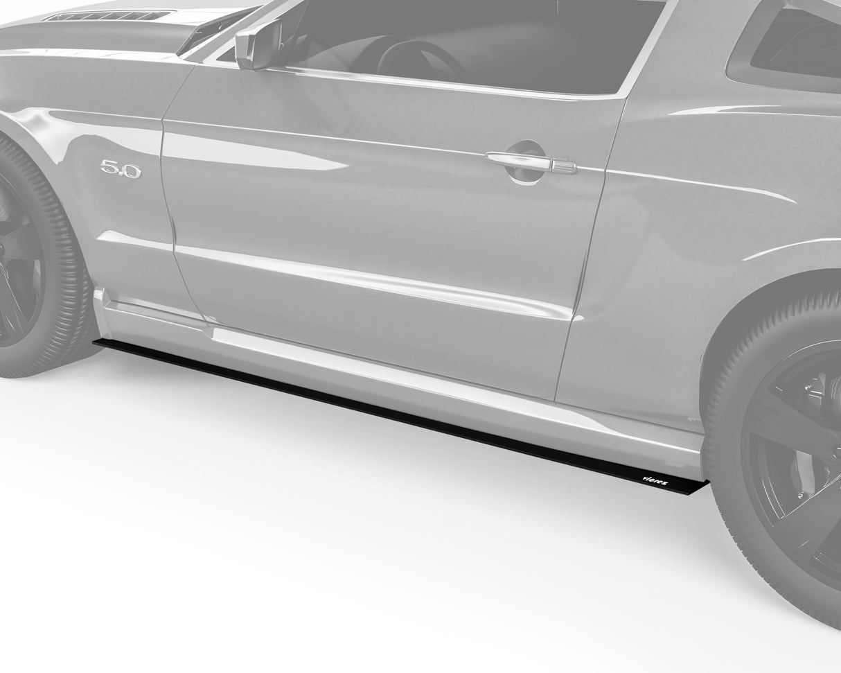2005-2014 Ford Mustang V1R Style Side Skirt Splitters - Vicrez