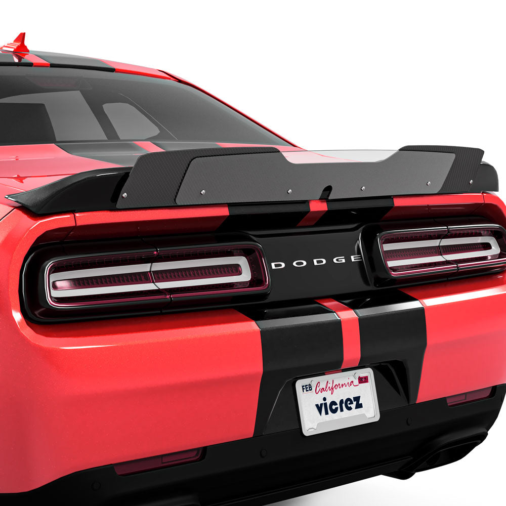 2015-2023 Dodge Challenger V1R Style Wicker Bill Add-On - Vicrez