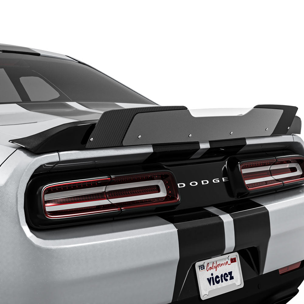 2008-2014 Dodge Challenger V1R Style Wicker Bill Add-On - Vicrez