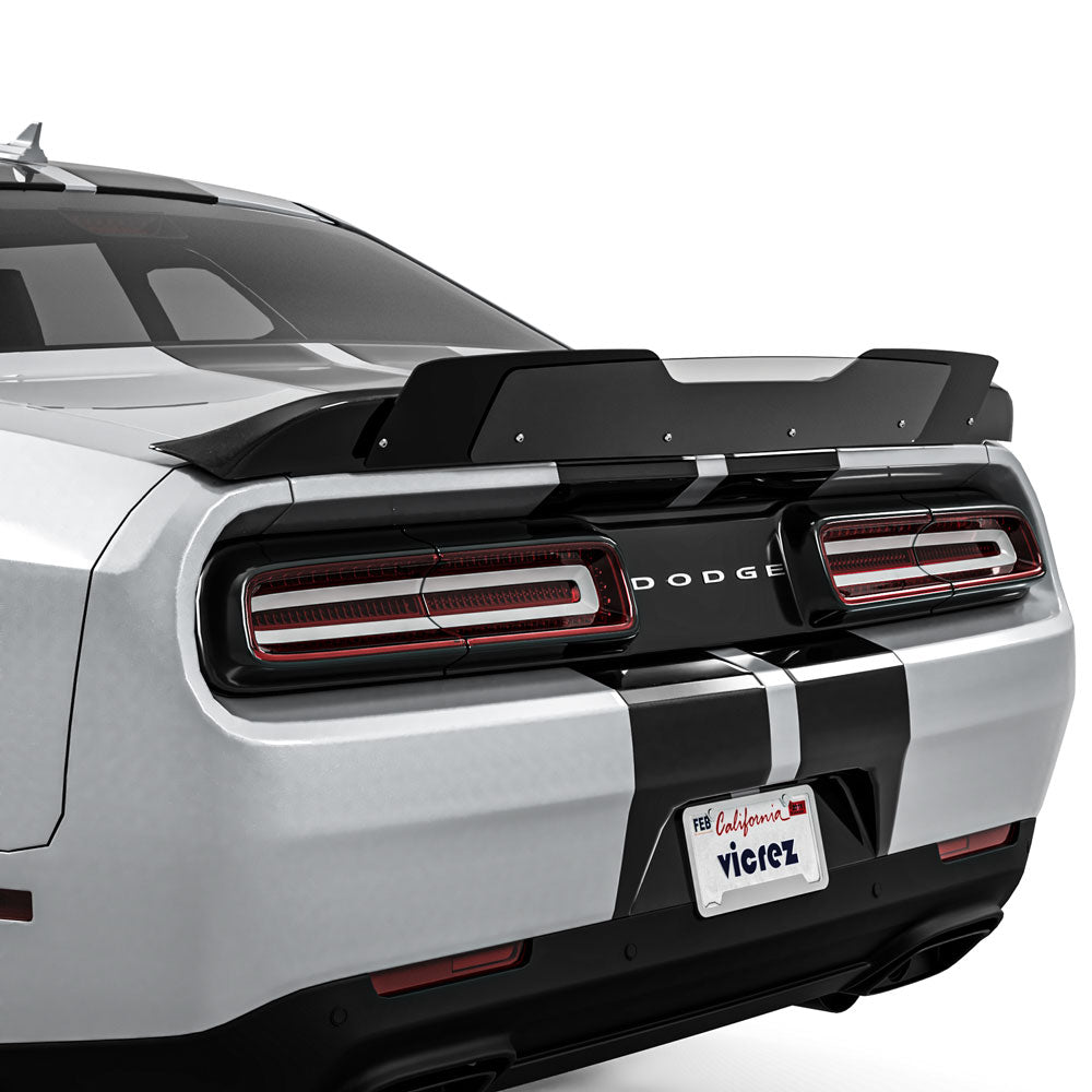 2008-2014 Dodge Challenger V1R Style Wicker Bill Add-On - Vicrez
