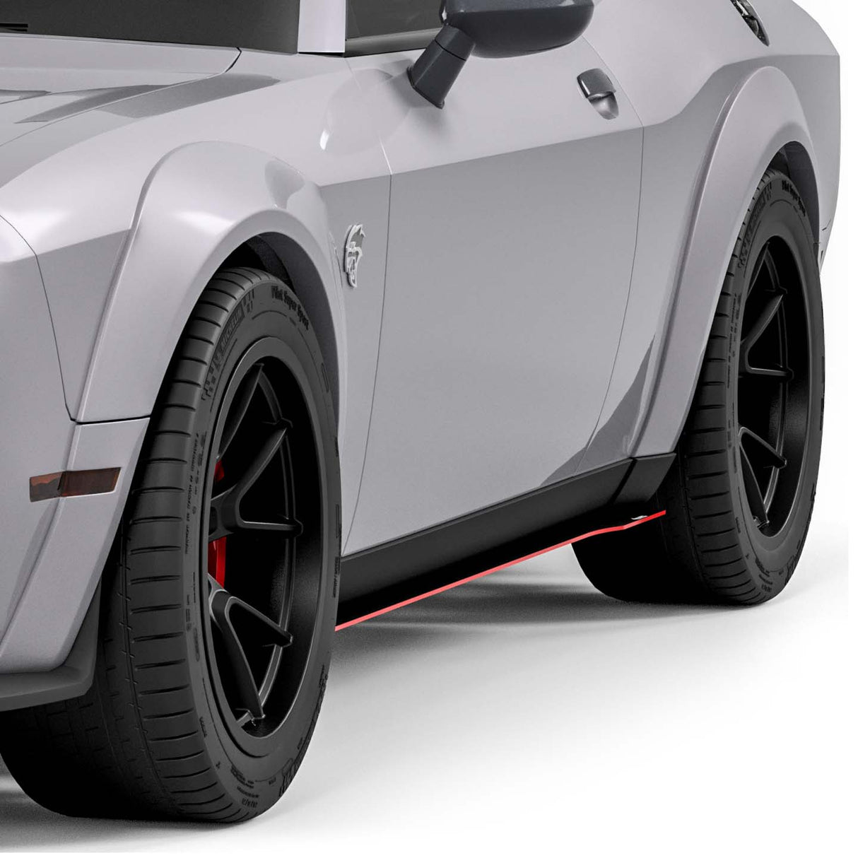 2008-2023 Dodge Challenger V2R Style Widebody Side Skirt Splitters - Vicrez