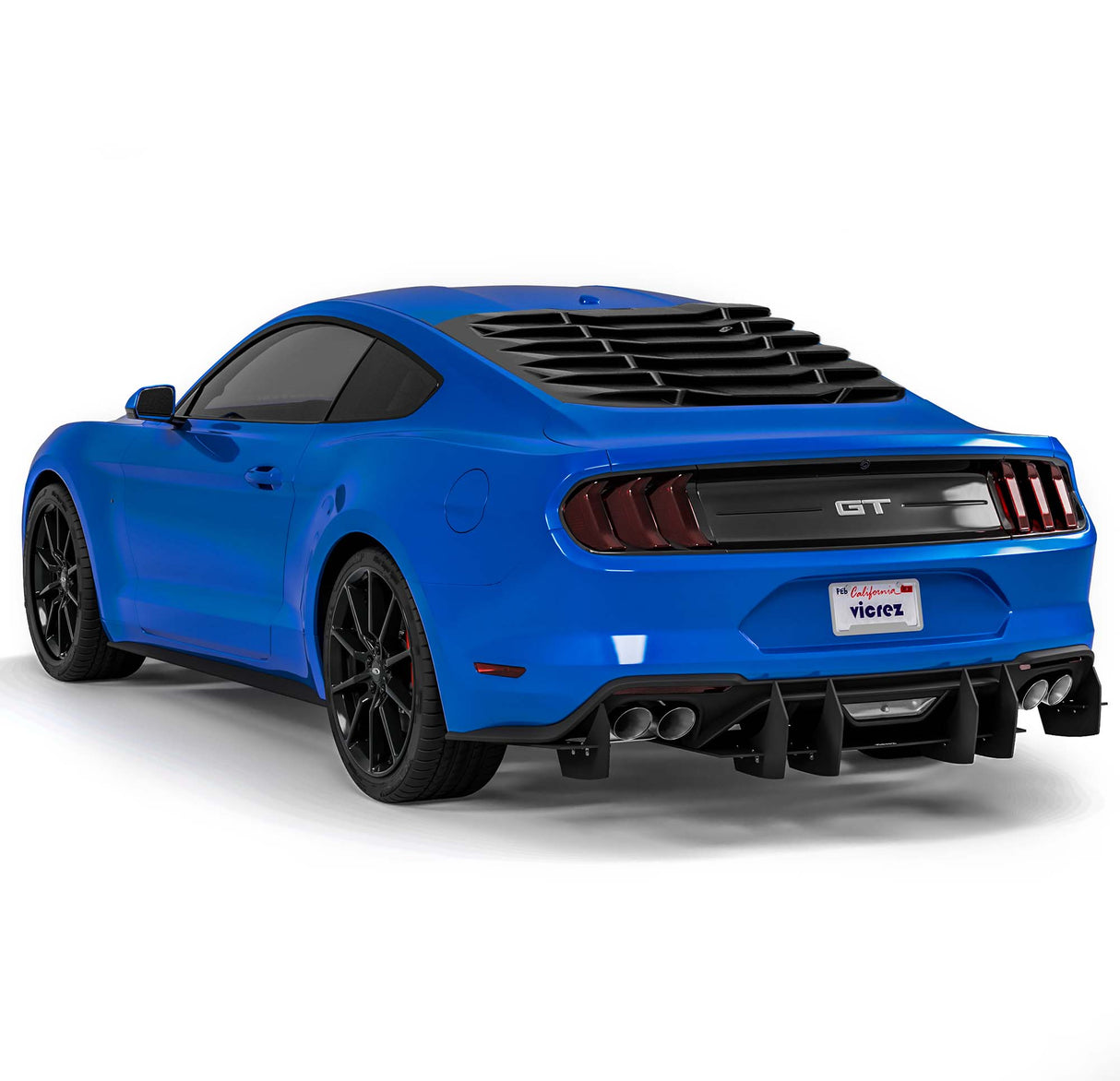 2015-2023 Ford Mustang V2R Style Rear Window Louvers - Vicrez