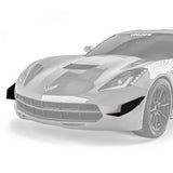 2014-2019 Chevrolet Corvette C7 V3R Style Front Bumper Canards - Vicrez