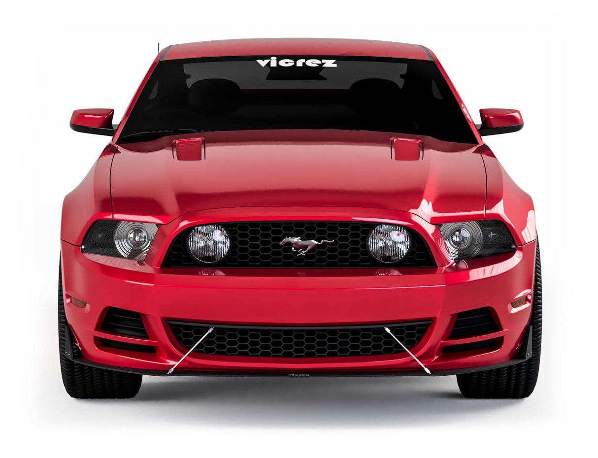 2010-2014 Ford Mustang V3R Style Front Bumper Lip Splitter - Vicrez