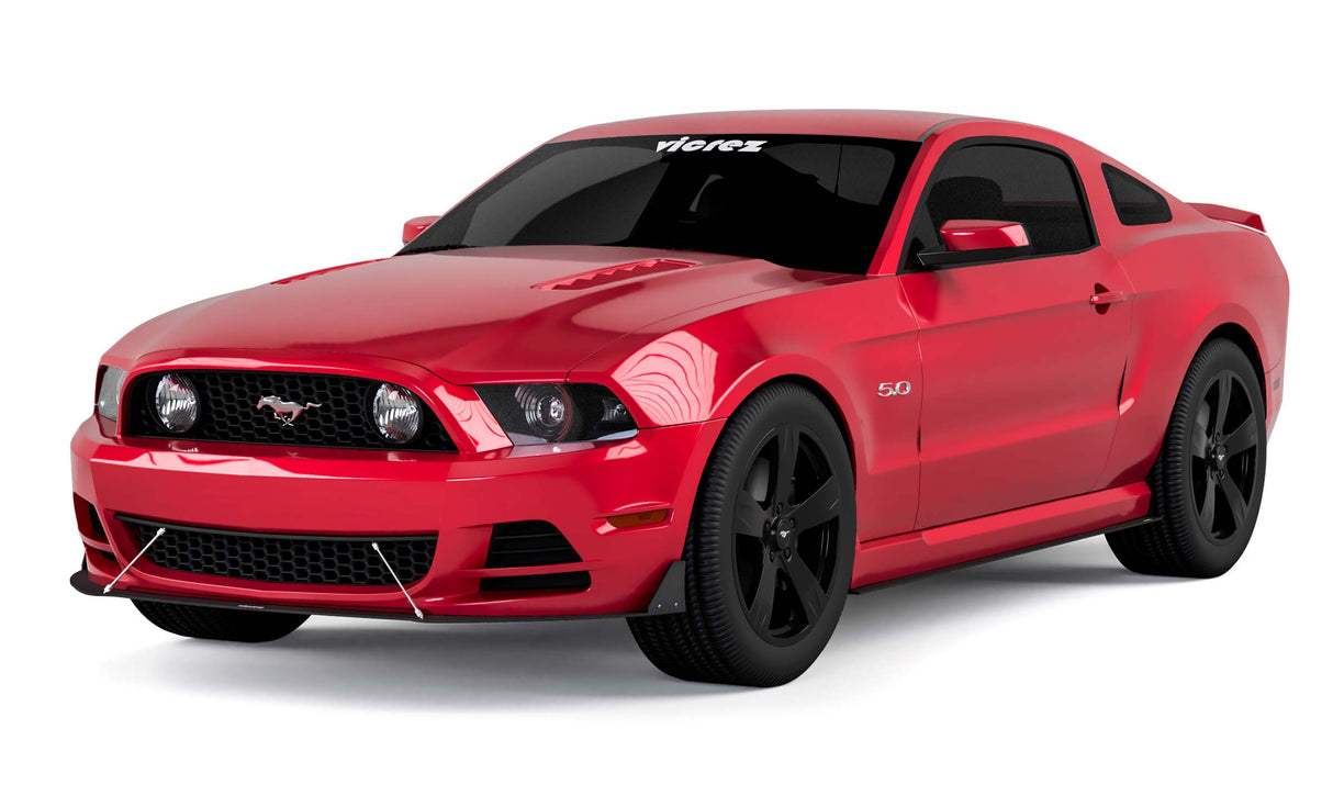 2010-2014 Ford Mustang V3R Style Front Bumper Lip Splitter - Vicrez